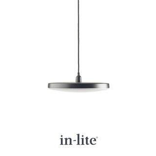 In-Lite DISC PENDANT 100-230V Black Ceiling Light 200mm