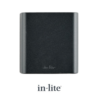 In-Lite ACE DOWN 100-230v Dark Grey Wall Light 100mm