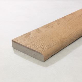 Millboard Enhanced Grain Golden Oak Bullnose Board 150 x 32 x 3600mm