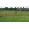 Redwood 4 Way Weathered Gate Post Green