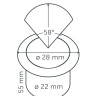 In-Lite HYVE 22 RVS Recessed Light 22mm