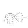 In-Lite PUCK 22 DARK Recessed Light 22mm