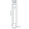 In-Lite ACE HIGH Dark Grey Bollard Light 490mm