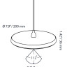 In-Lite DISC PENDANT 100-230V Black Ceiling Light 200mm