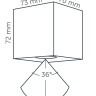 In-Lite BIG CUBID Dark Grey Wall Light 72mm