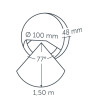 In-Lite BLINK Dark Grey Wall Light 100mm