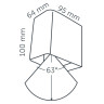 In-Lite ACE DOWN Rose Silver Wall Light 100mm